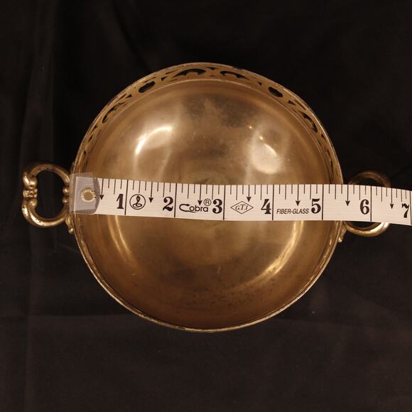 Vintage Footed Candy Bowl With Lid, Holiday Imports, Flower and Scroll - Picture 8 of 8